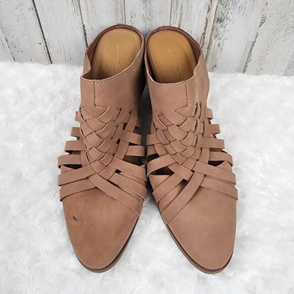 Universal Thread Basket Weave Mules Tan Size 8.5 - Picture 10 of 10